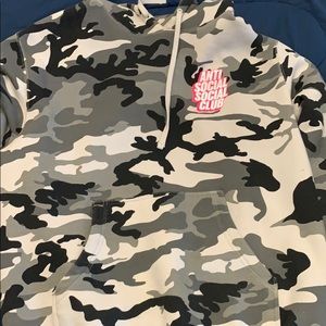 Anti social social club camo hoodie